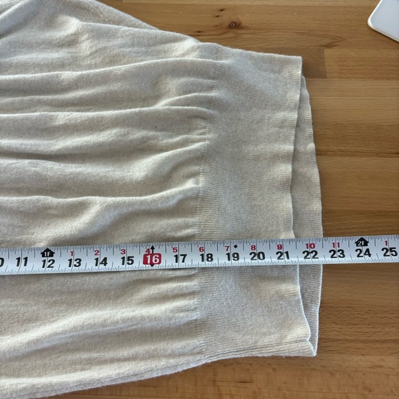 Madewell Women’s Medium Shirred Balloon Sleeve Turtleneck Sweater Cream Knit - Picture 10 of 11